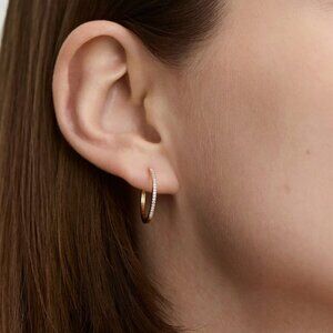 Mejuri Pavé Diamond Hoops